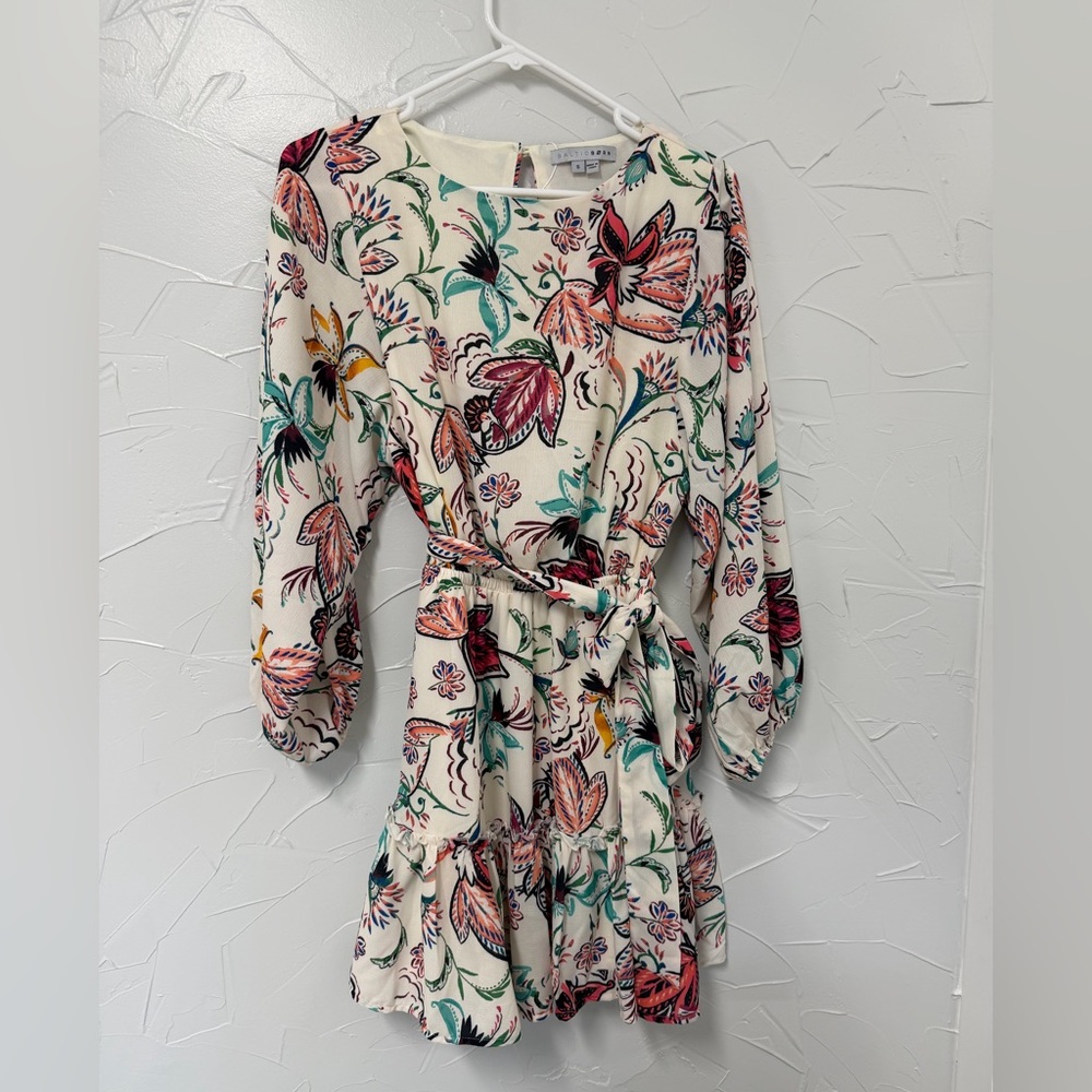 Baltic Born Multicolor Floral Long Sleeve Dress For Spring size S
